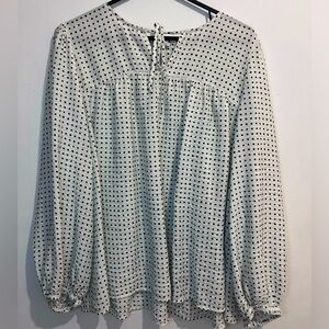 Women’s Polka Dot Long Sleeve Blouse - a new day